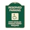 Signmission Reserved Parking State Disabled Parking Permit Required Heavy-Gauge Alum, 24" x 18", G-1824-23008 A-DES-G-1824-23008 - alternate 1